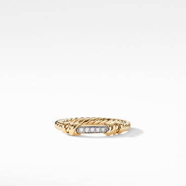 Petite Helena Wrap Ring in 18K Yellow Gold with Pavé Diamonds