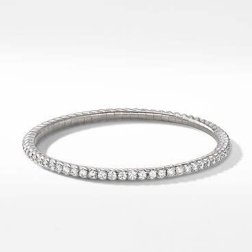 Pavé Stretch Bracelet in 18K White Gold with Diamonds