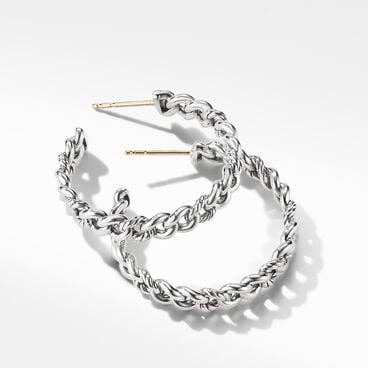 Belmont® Curb Link Hoop Earrings  in Sterling Silver