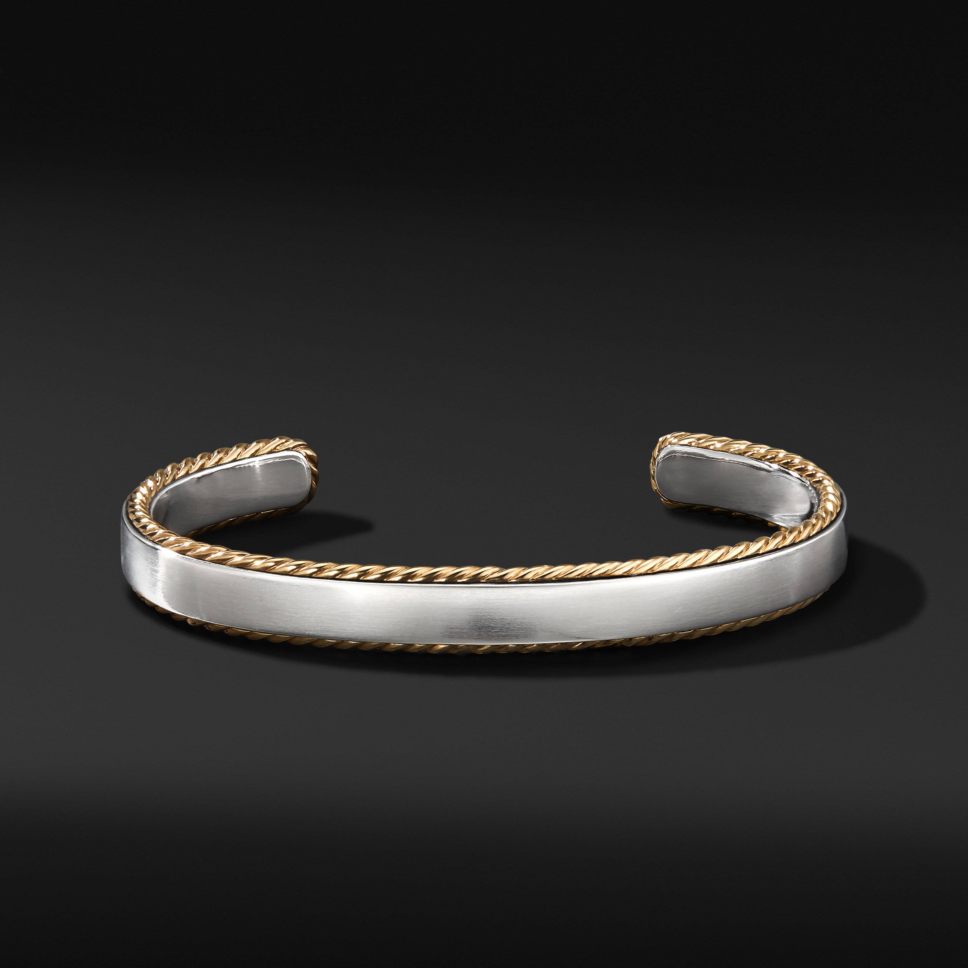 Streamline® Cable Cuff Bracelet with 18K Yellow Gold