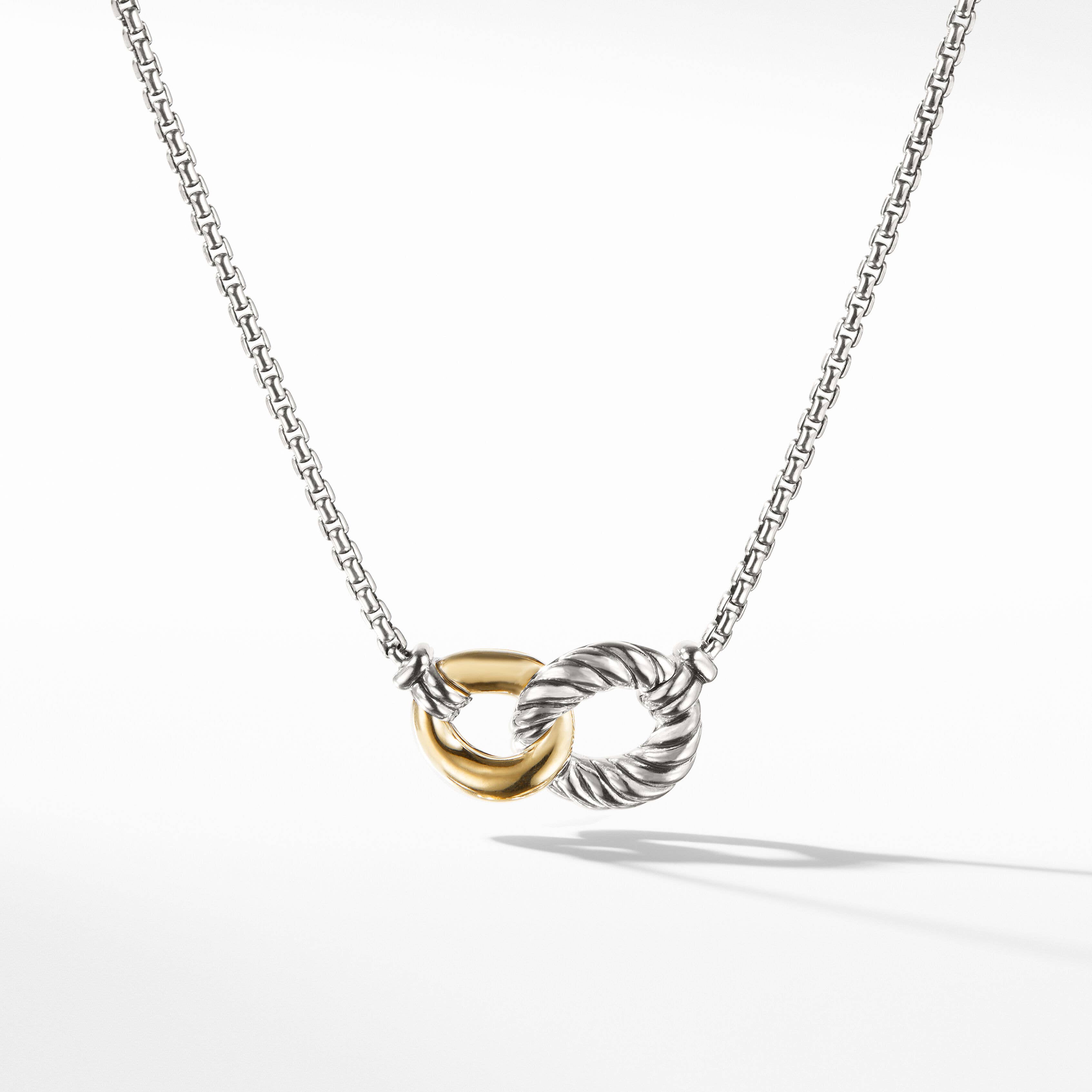 Belmont® Curb Link Necklace in Sterling Silver with 18K Yellow Gold