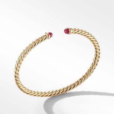 Cablespira® Bracelet in 18K Yellow Gold with Rubies