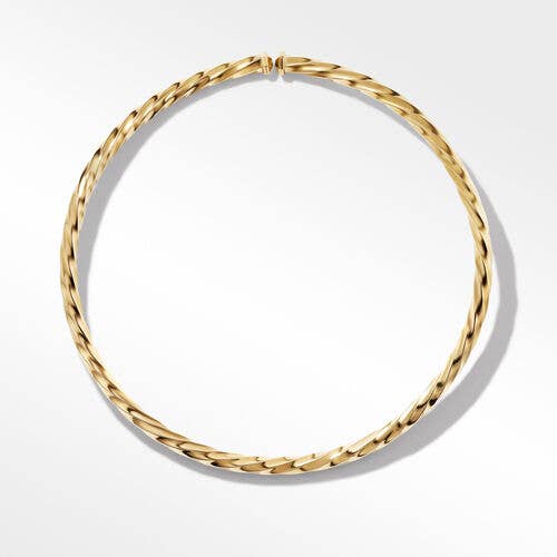 Cable Edge Collar Necklace in Recycled 18K Yellow Gold, 5.5mm