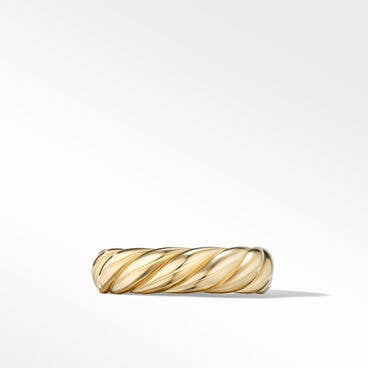 Sculpted Cable Band Ring in 18K Yellow Gold
