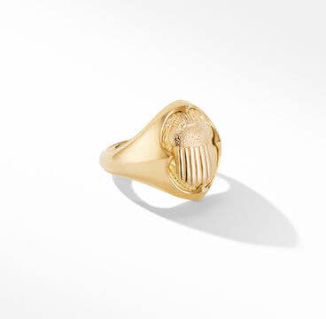 Petrvs® Scarab Pinky Ring in 18K Yellow Gold