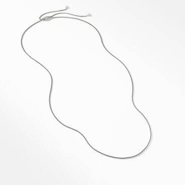 Box Chain Slider Necklace in Sterling Silver, 1.7mm