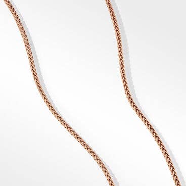Wheat Chain Necklace in 18K Rose Gold