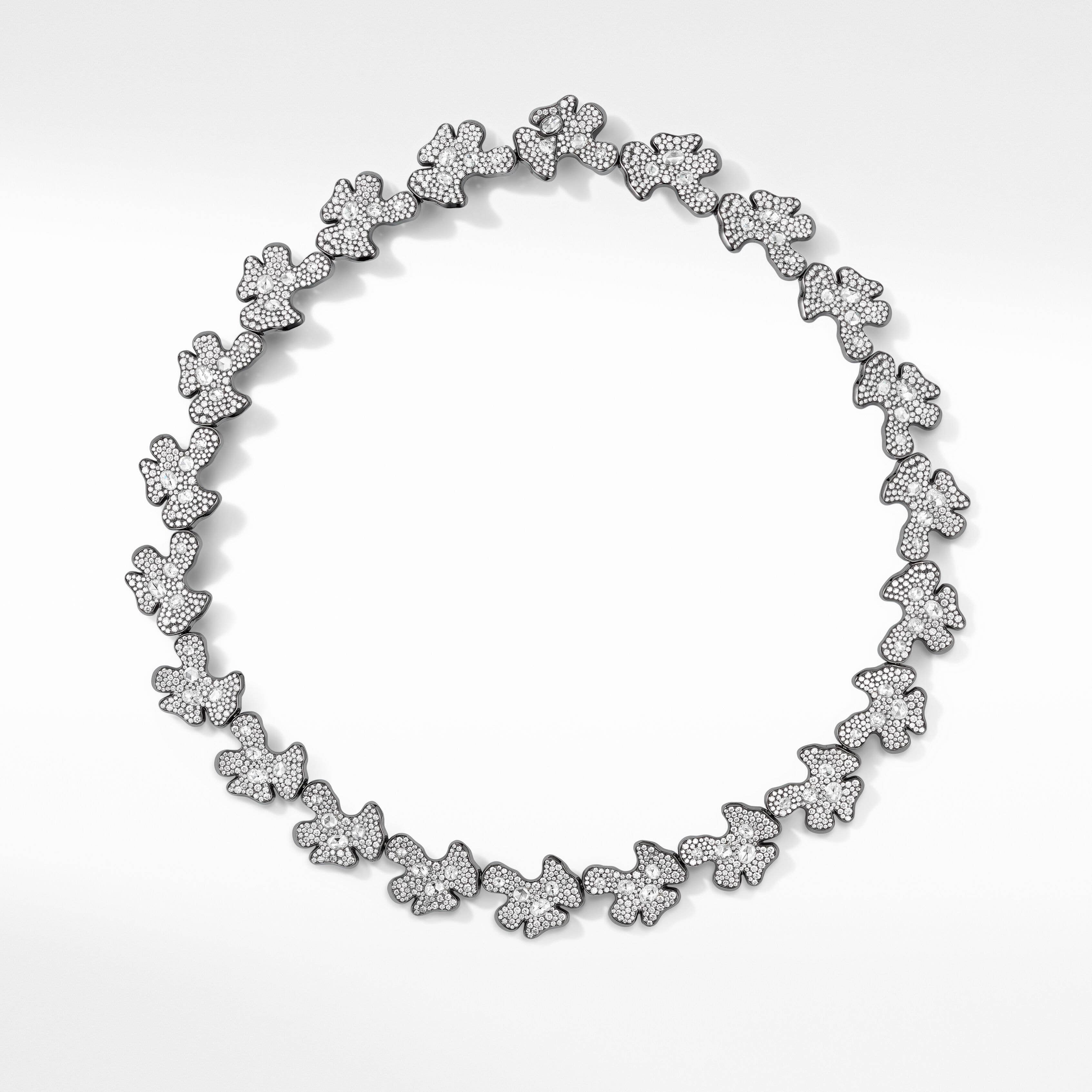 Night Petals Necklace in White Gold with Diamonds