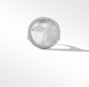 DY Elements® Ring with Mother of Pearl and Pavé Diamonds