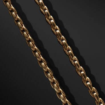 Elongated Box Chain Necklace in 18K Yellow Gold