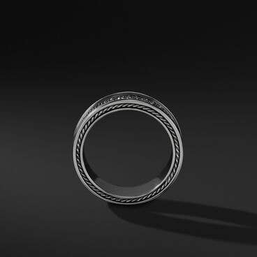 Streamline® Three Row Band Ring with Pavé Black Diamonds