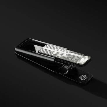 Empire Money Clip in Sterling Silver with Black Aluminum