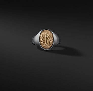 Petrvs® Bee Pinky Ring with 18K Yellow Gold