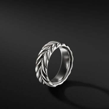 Chevron Band Ring in Sterling Silver