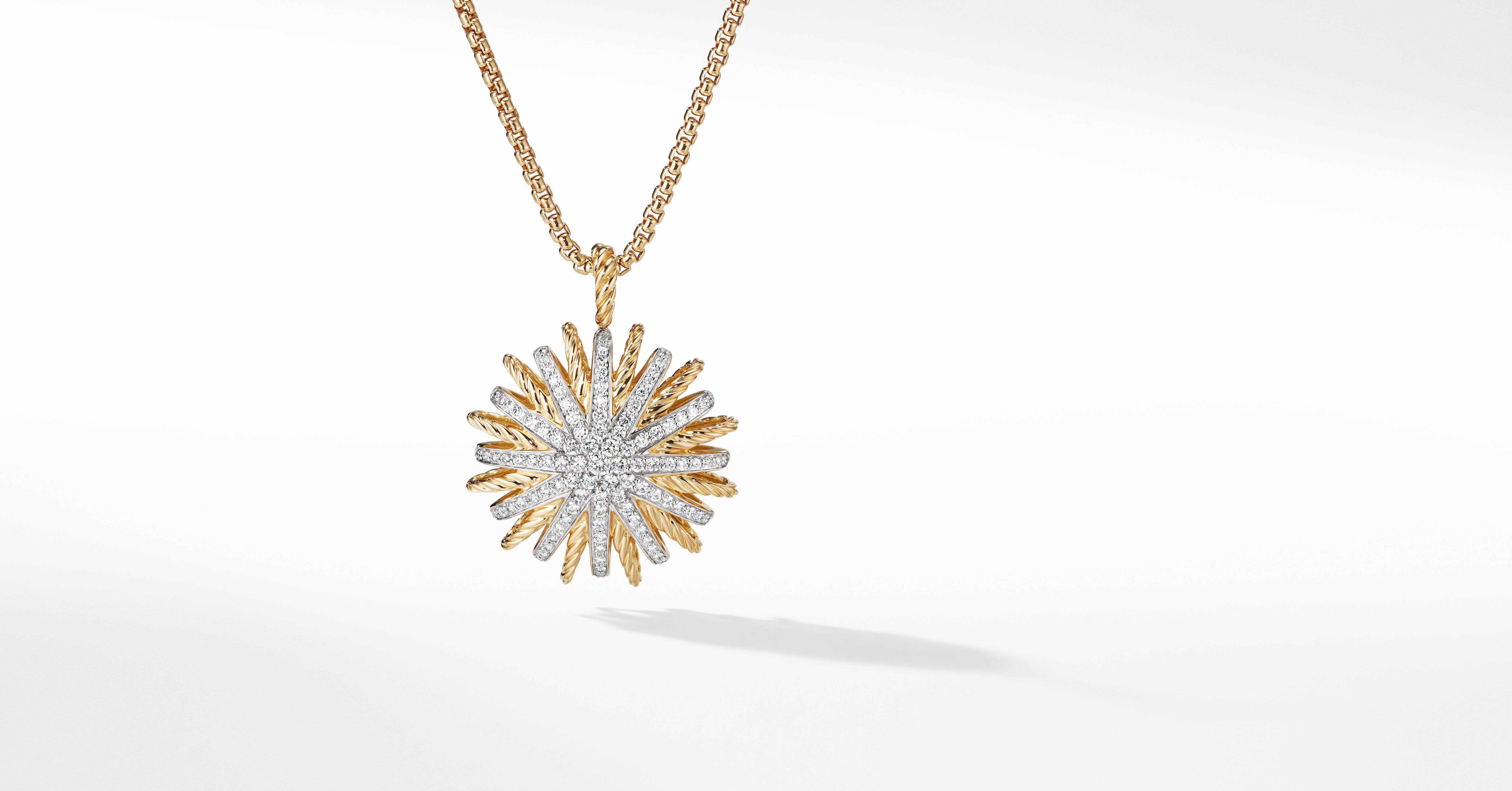 Starburst Pendant in 18K Yellow Gold 