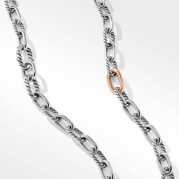 DY Madison® Chain Necklace in Sterling Silver with 18K Rose Gold
