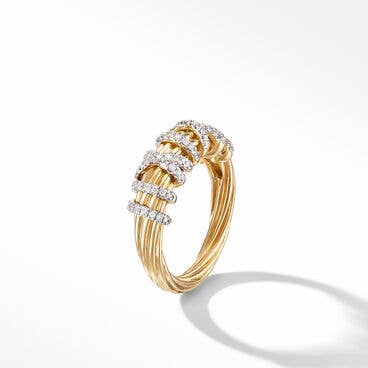 Helena Ring in 18K Yellow Gold with Pavé Diamonds