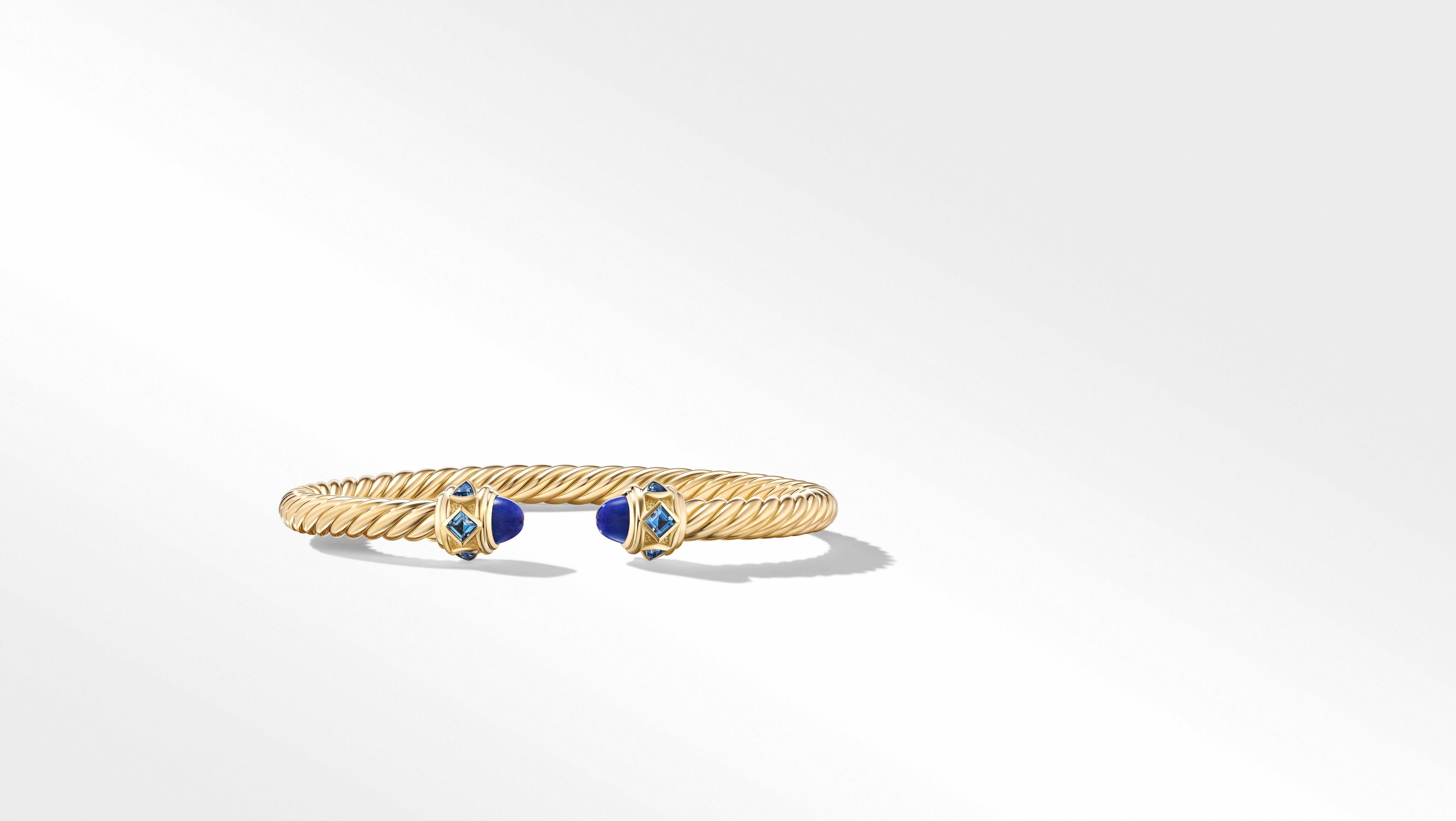 最高の品質 デイビット ユーマン レディース リング アクセサリー Chatelaine Ring with Hampton Blue Topaz  and Diamonds in 18K Gold