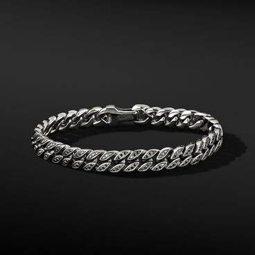 Curb Chain Bracelet with Pavé Black Diamonds