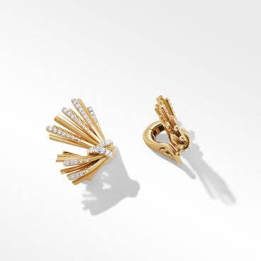 Angelika™ Flair Earrings in 18K Yellow Gold with Pavé Diamonds