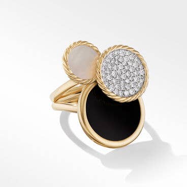 DY Elements Cluster Ring in 18K Yellow Gold with Diamonds, 32mm
