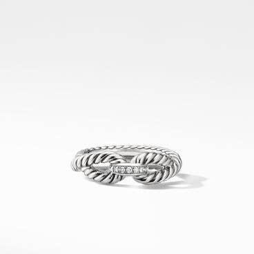 Cable Loop Band Ring with Pavé Diamonds