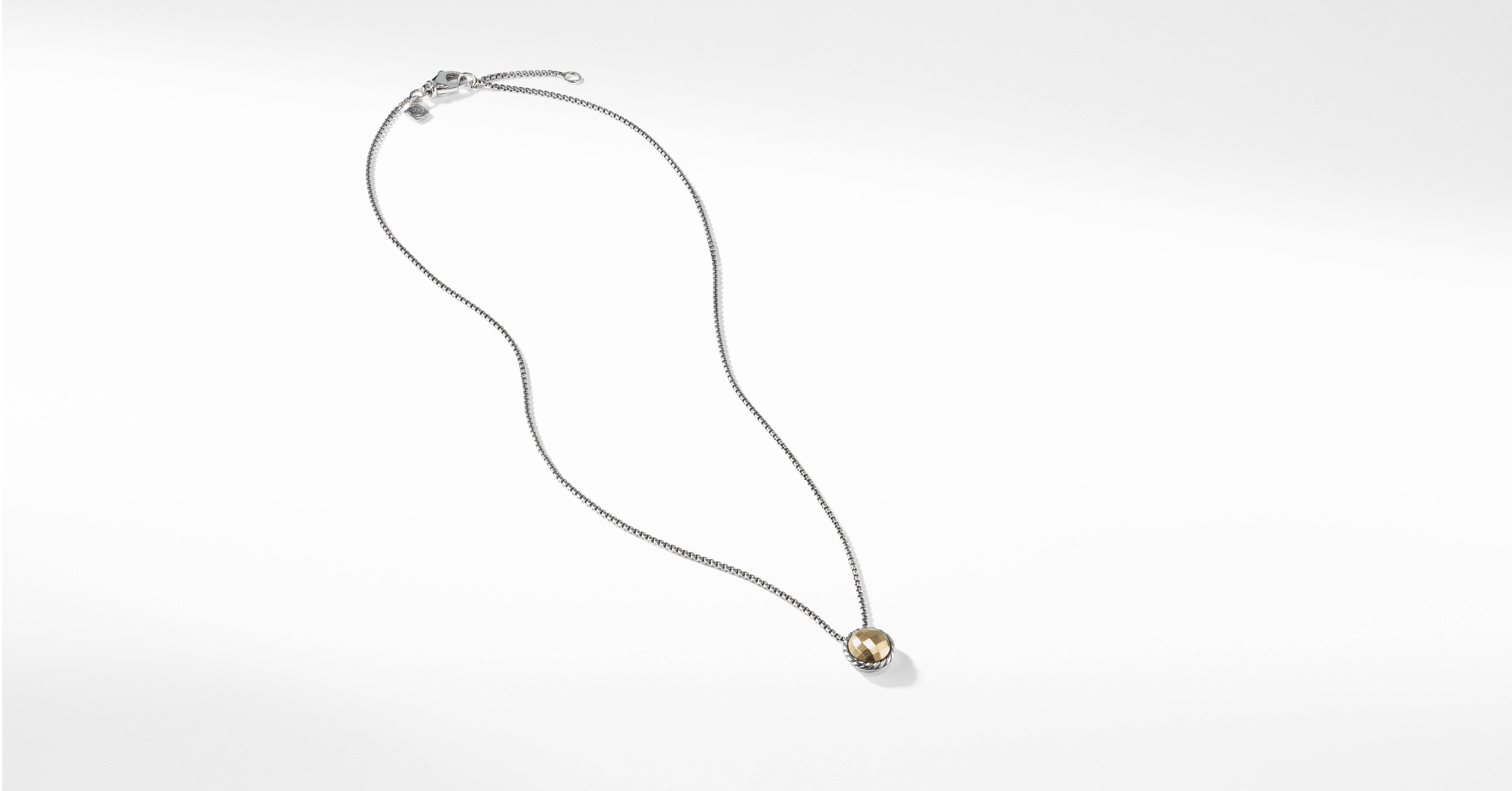 David Yurman | Petite Chatelaine® Necklace in Sterling Silver with 18K Yellow Gold Dome