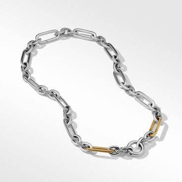 Lexington Chain Necklace in Sterling Silver with 18K Yellow Gold
