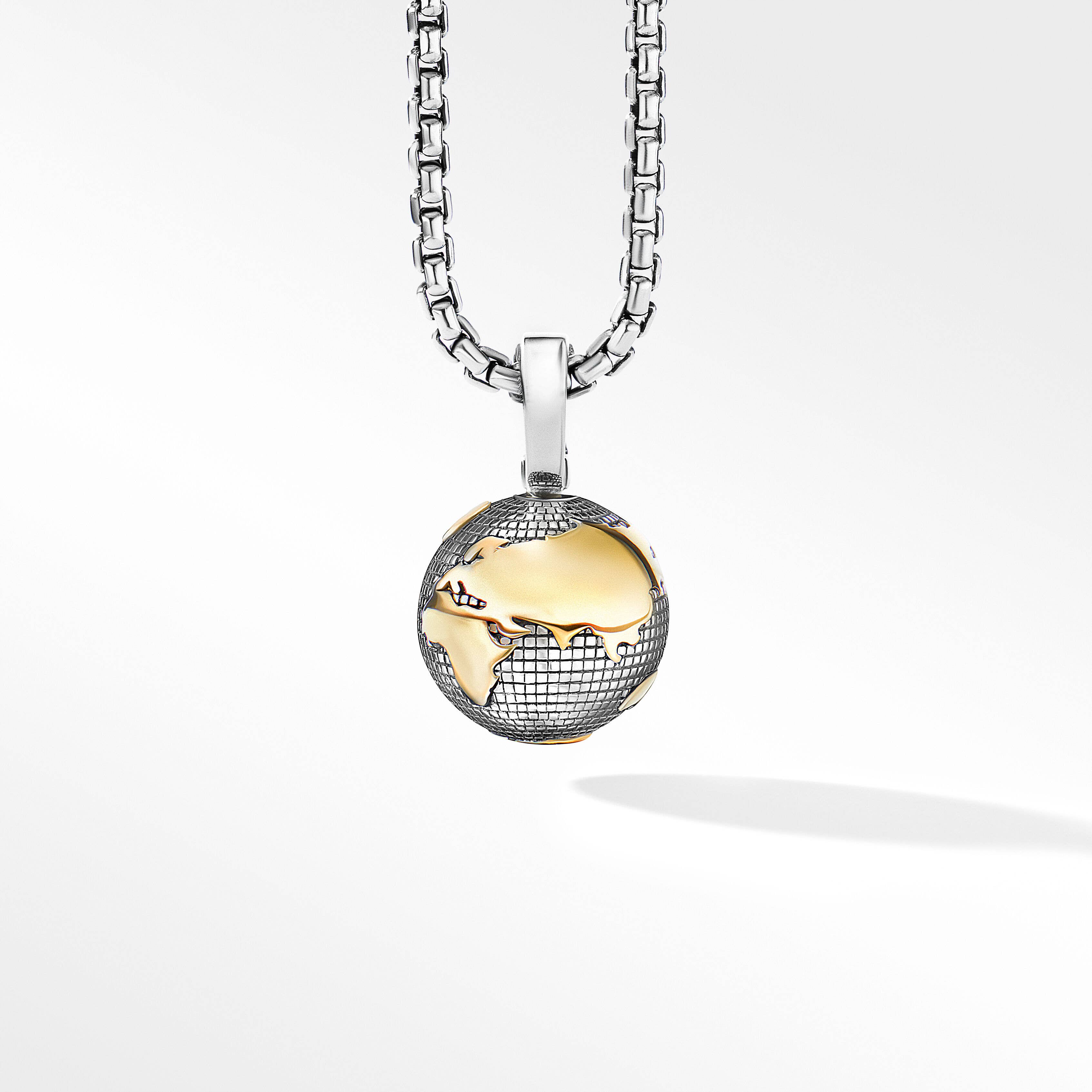 Earth Amulet in Sterling Silver with 18K Yellow Gold