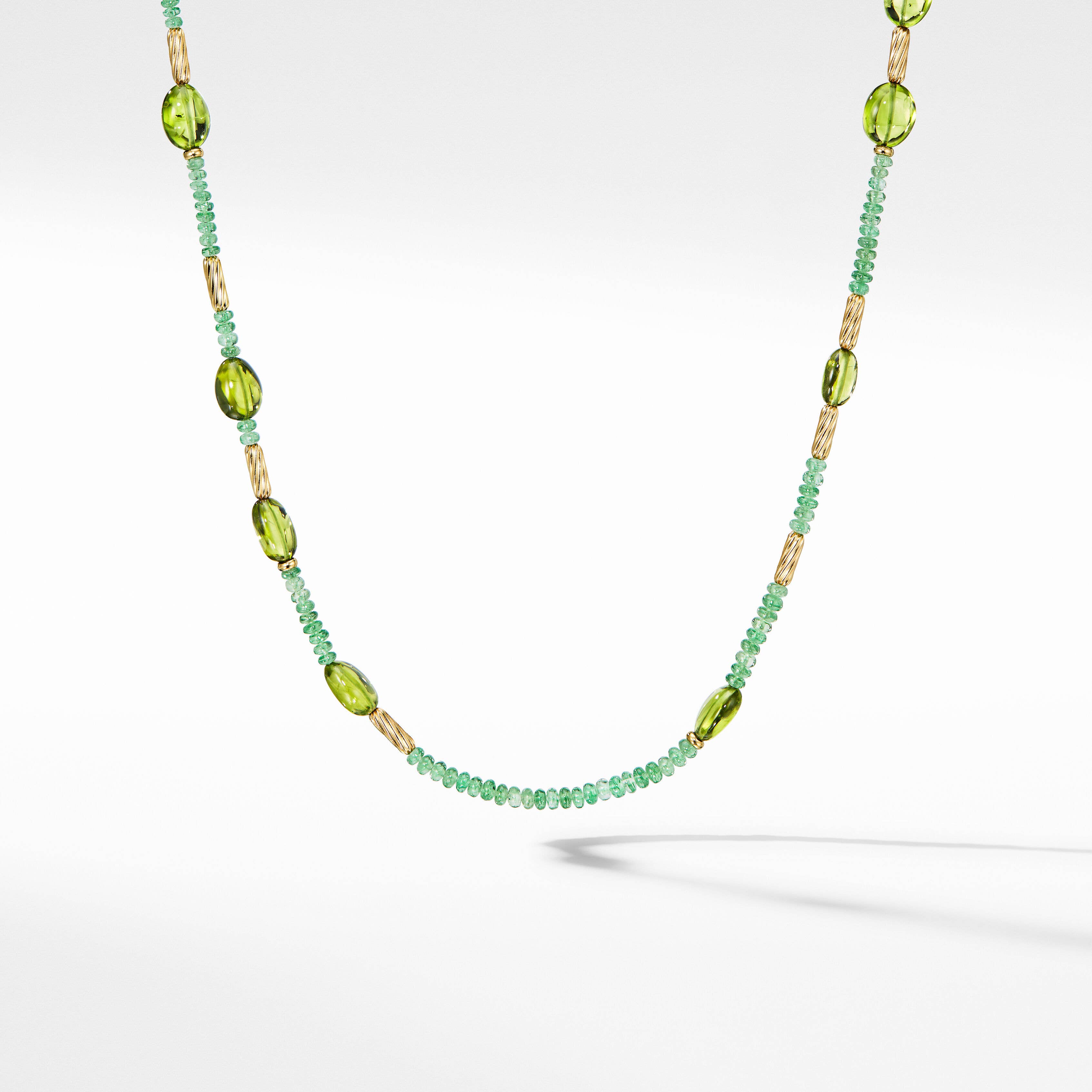 Tweejoux Necklace with Tsavorites, Peridot and 18K Yellow Gold