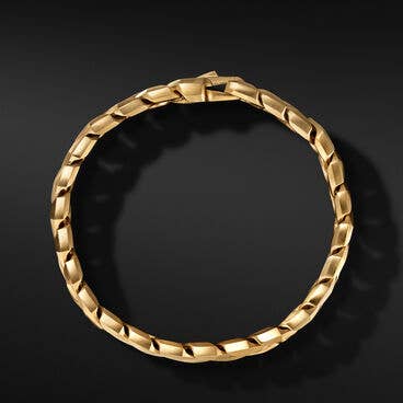 Curb Chain Angular Link Bracelet in 18K Yellow Gold