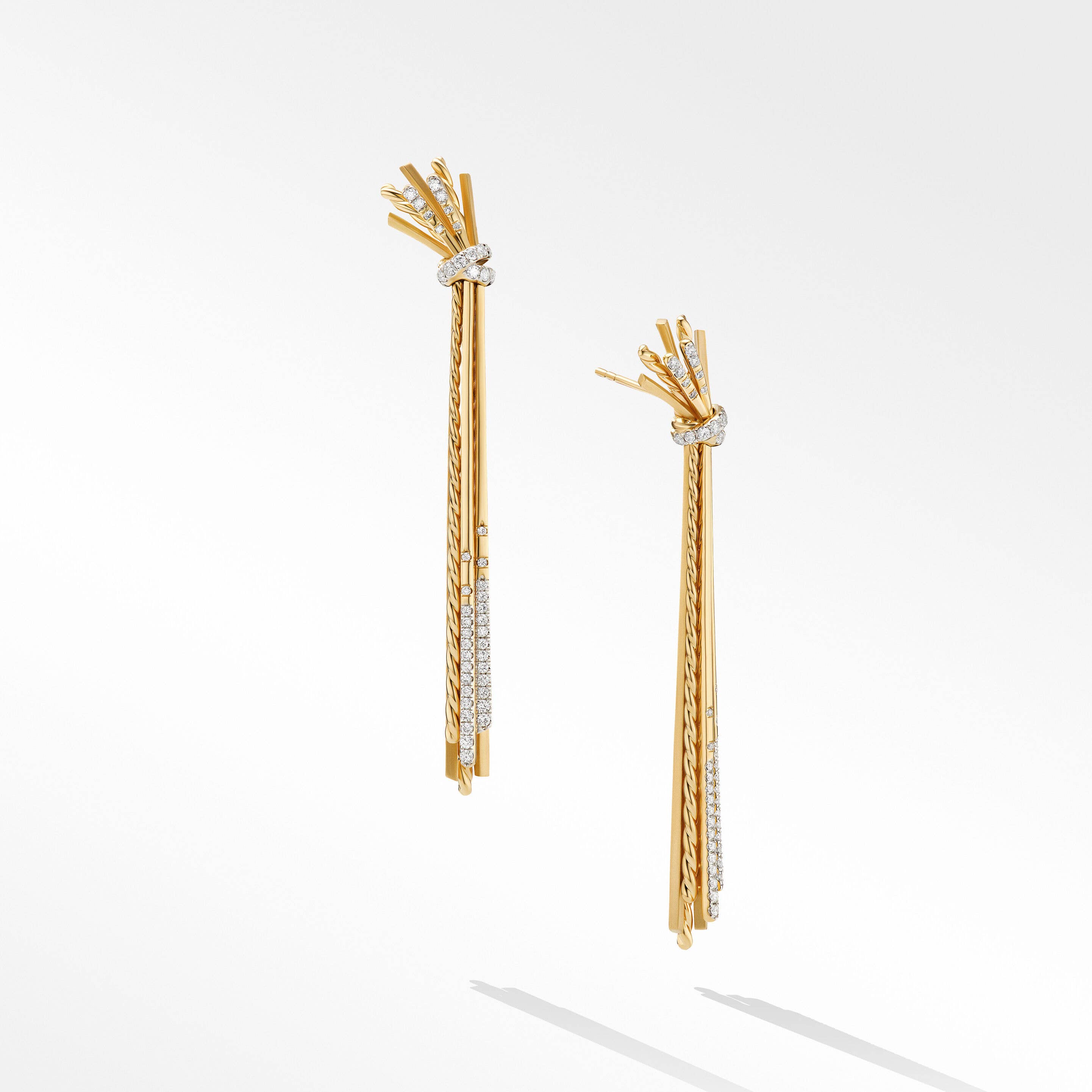 Angelika™ Drop Earrings in 18K Yellow Gold with Pavé Diamonds