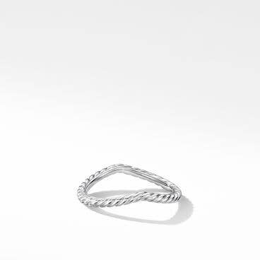 DY Crossover® Cable Nesting Band Ring in Platinum