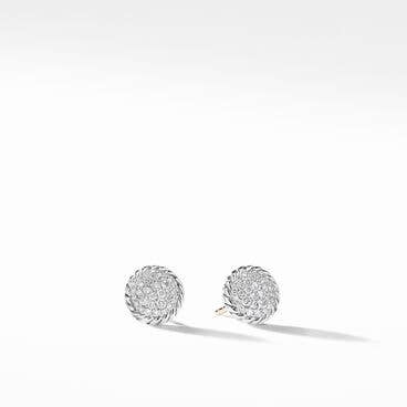 Petite Pavé Stud Earrings with Diamonds