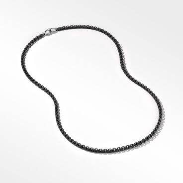 Box Chain Bracelet in Stainless Steel and Sterling Silver, 5mm