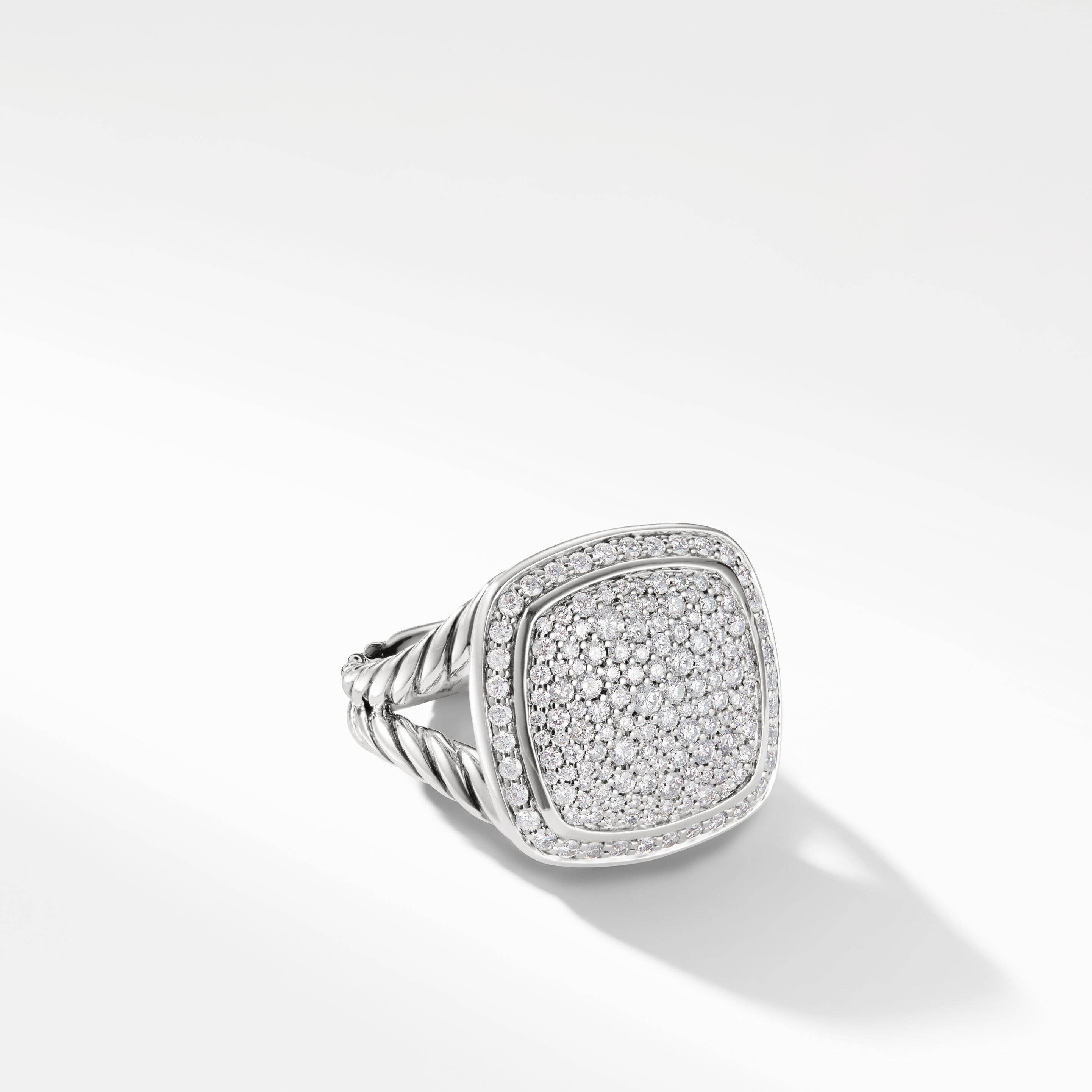 Albion® Ring in Sterling Silver with Pavé Diamonds