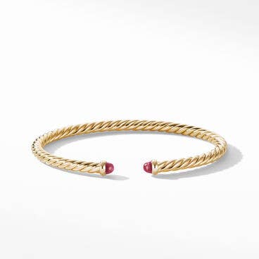 Cablespira® Bracelet in 18K Yellow Gold with Rubies