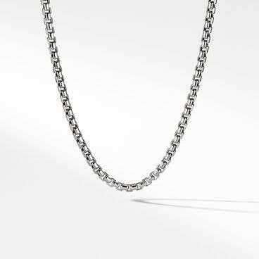 Box Chain Necklace in 18K White Gold, 3.6mm