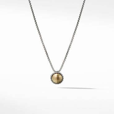 Petite Chatelaine® Necklace in Sterling Silver with 18K Yellow Gold Dome
