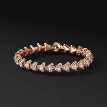 Armory® Link Bracelet in 18K Rose Gold with Pavé Cognac Diamonds