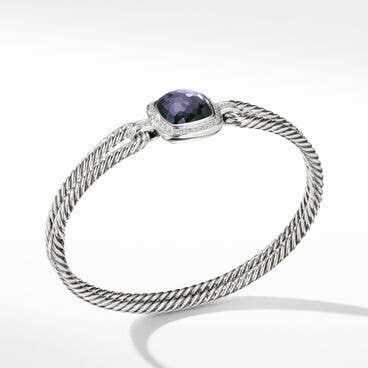 Albion® Bracelet with Black Orchid and Pavé Diamonds