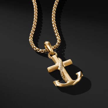 Maritime® Anchor Amulet in 18K Yellow Gold