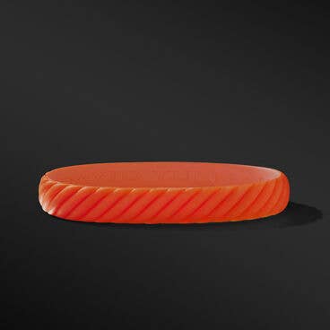 Cable Orange Rubber Bracelet