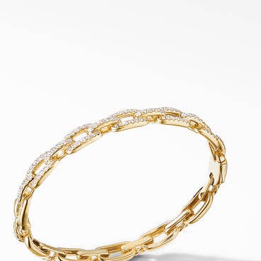 Stax Chain Link Bracelet in 18K Yellow Gold with Pavé Diamonds
