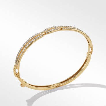 Stax Linked Bracelet in 18K Yellow Gold with Pavé Diamonds