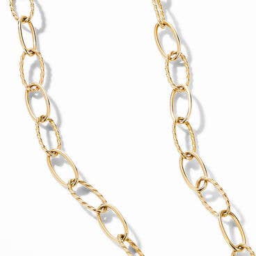 Stax Elongated Oval Link Necklace in 18K Yellow Gold