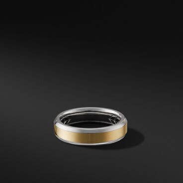 Beveled Band Ring with 18K Gold