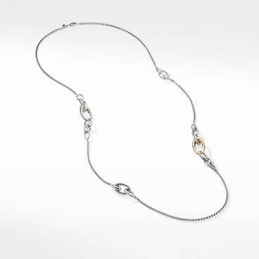 Pure Form® Station Chain Necklace with 18K Yellow Gold