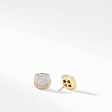 Albion® Stud Earrings in 18K Yellow Gold with Pavé Diamonds