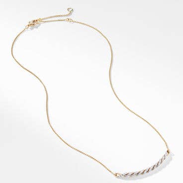 Petite Pavéflex Station Necklace in 18K Yellow Gold with Diamonds